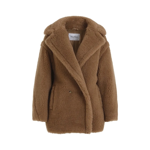 Max Mara Camel Brown Camel Fur Dramma Short Teddy Coat Brown 