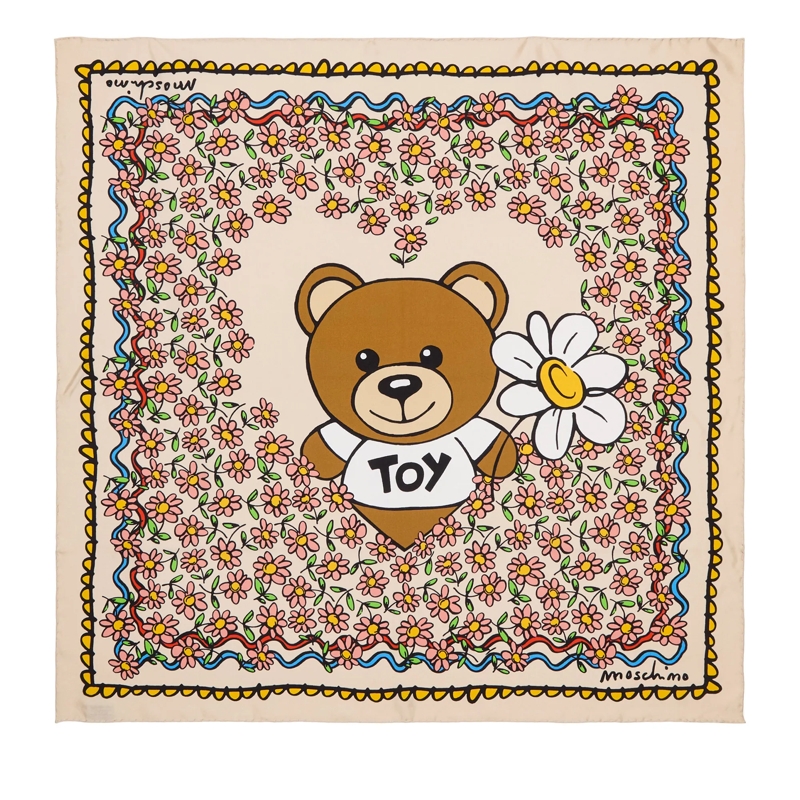 Moschino Leichter Schal 100% Silk Twill H. Prt. Square Moschino Multicolored
