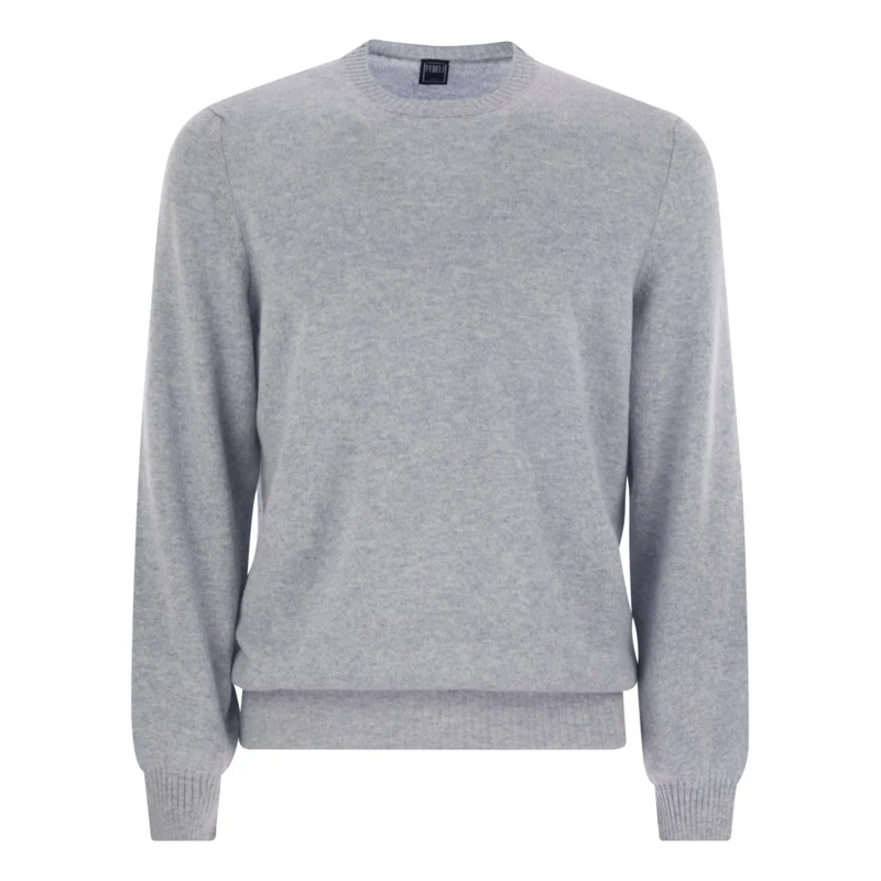 Fedeli Trui Argentina Persia - Cashmere Crew Neck Blue
