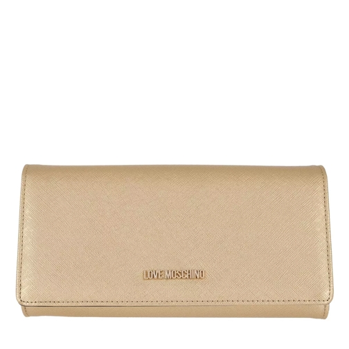 Love Moschino Wallet Leather Gold Kontinentalgeldbörse