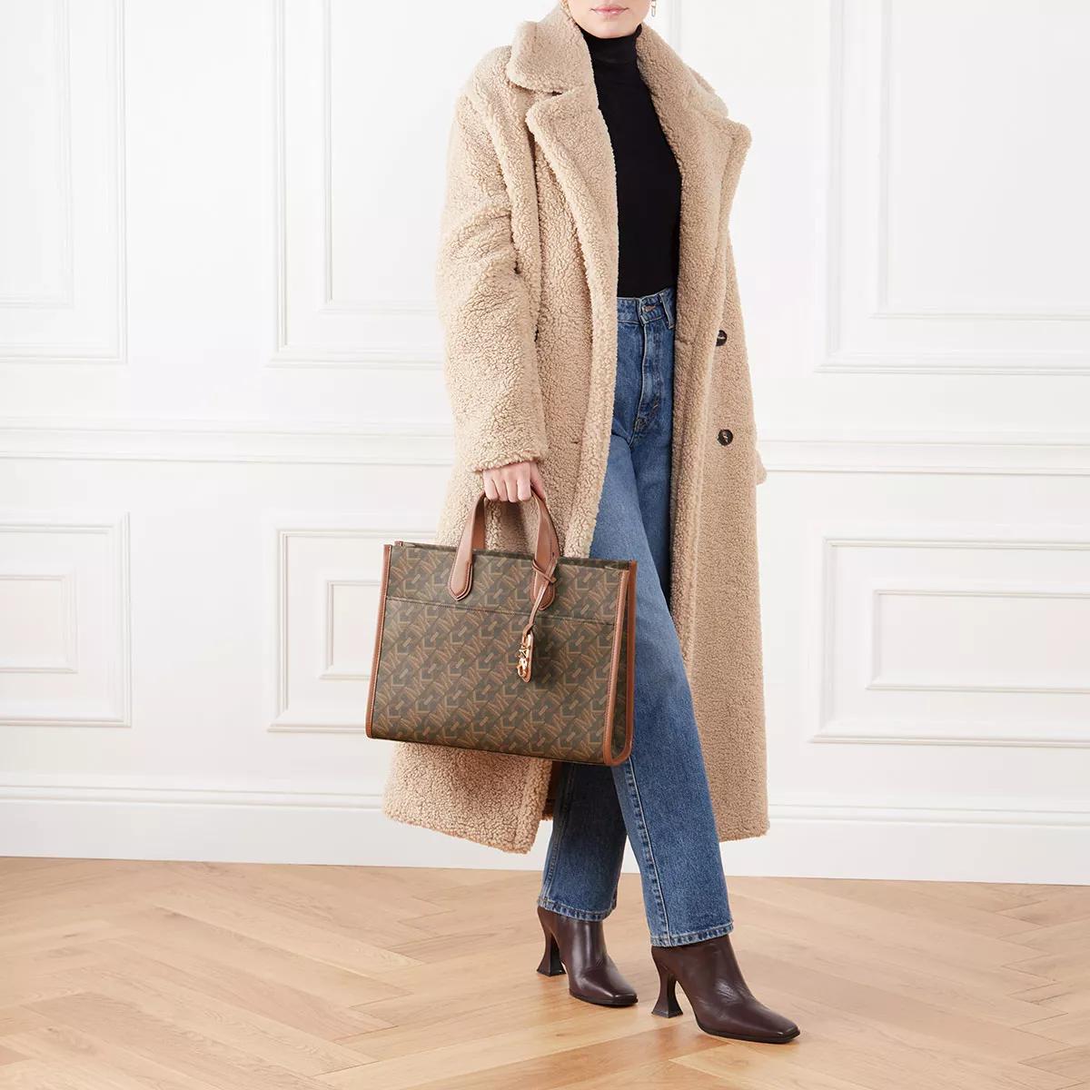 Michael Kors Grote Empire Signature Logo Tote Bag Brown Dames