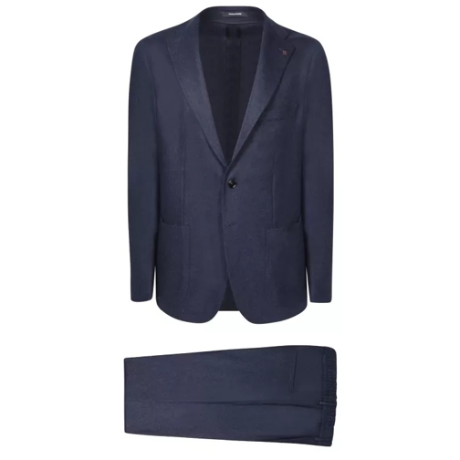 Tagliatore Single-Breasted Jacket Blue Suit Blue 