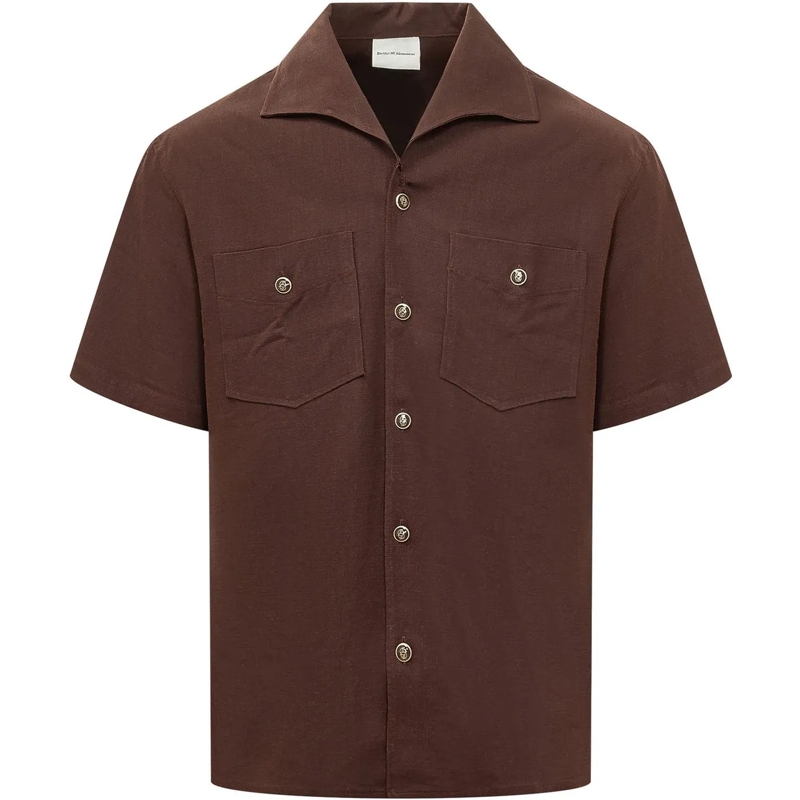 Drôle De Monsieur Legeres Oberteil Camicia a Maniche Corte con Tasche mehrfarbig