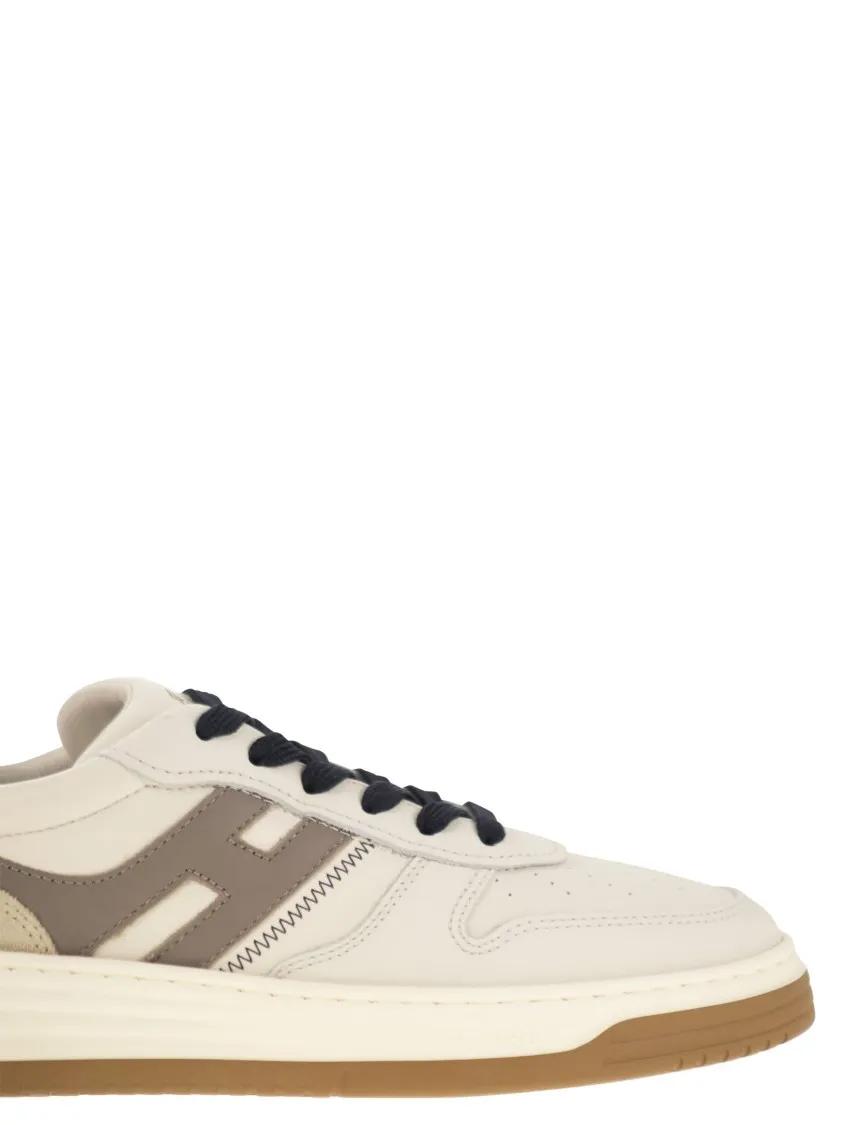 Thumbnail - Hogan Low-Top Sneaker - H630 - Leather Trainers With H On The Side - Gr. 11 - in Beige - für Damen