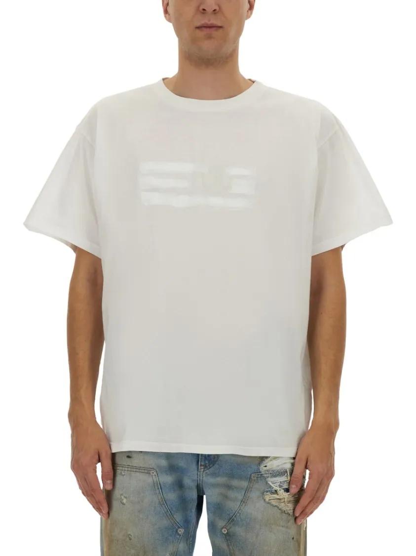 Thumbnail - MM6 Maison Margiela - "Numeric" T-Shirt - Größe M - weiß