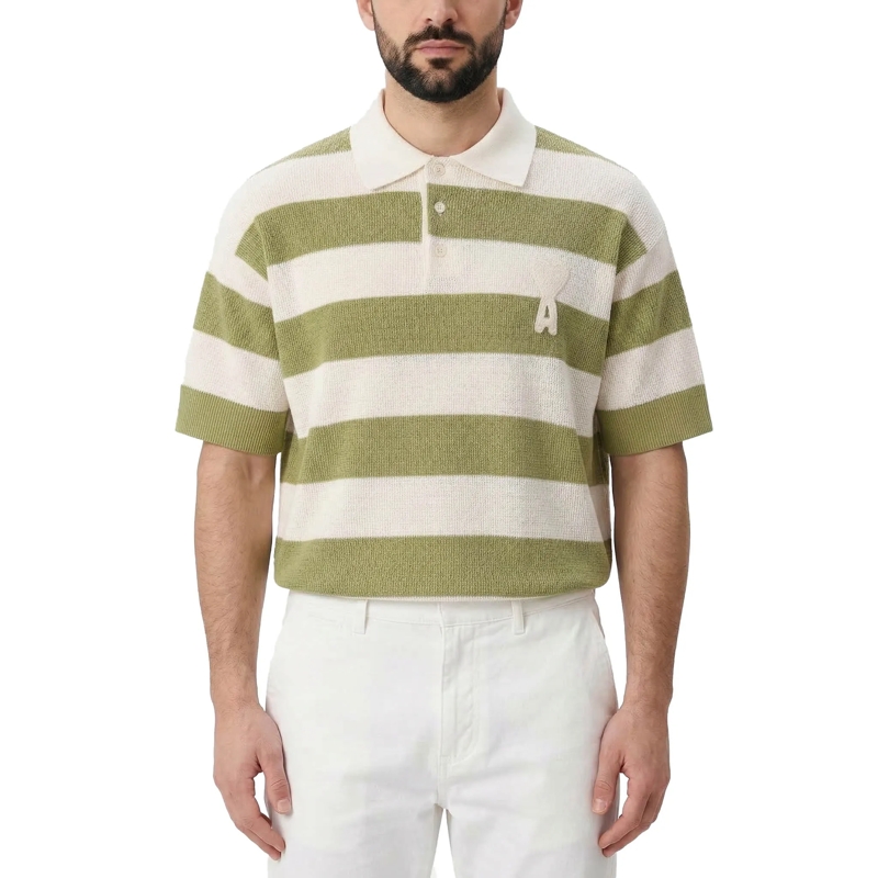 AMI Paris Poloshirt Poloshirt mit Logo grün(Image 2)