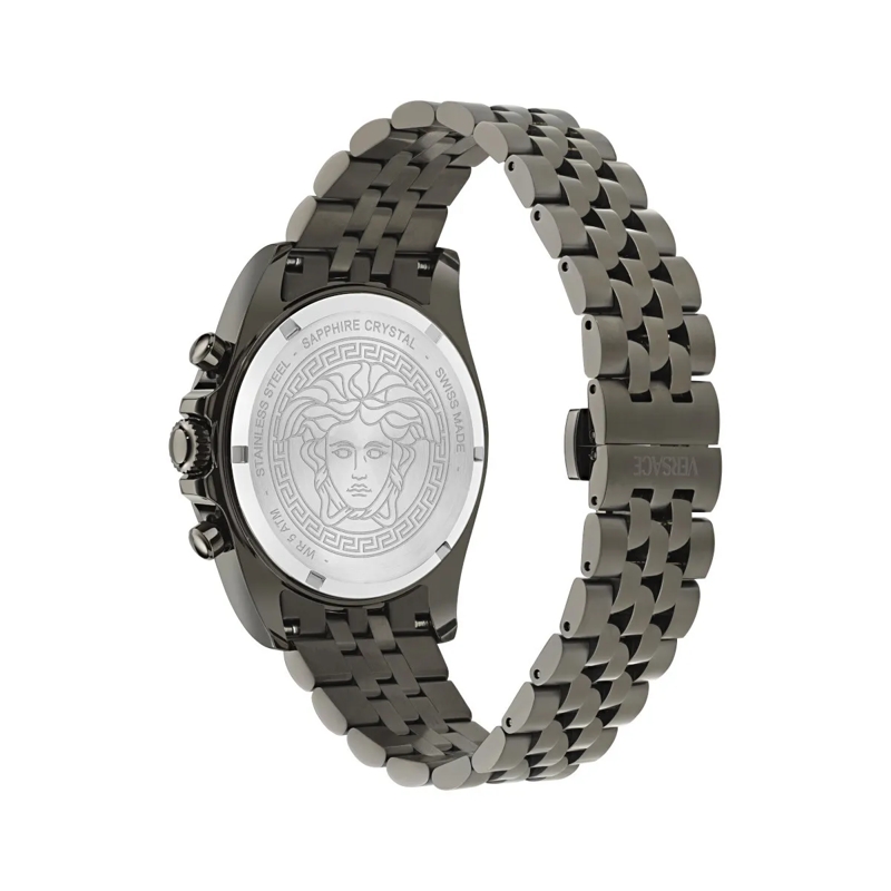 Versace Quarzuhr Quarz Chronograph Uhr Greca Chrono  Wave grau(Image 4)
