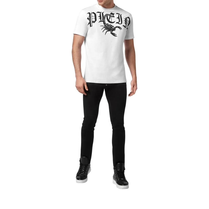 Philipp Plein T-Shirt T-Shirt Scorpion Mit Schmucksteinen weiss(Image 2)
