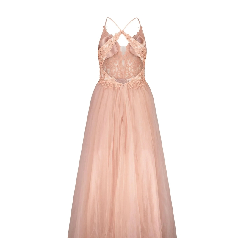 SWING Maxi-jurk Cocktailkleid mit Perlenbesatz blau(Image 4)