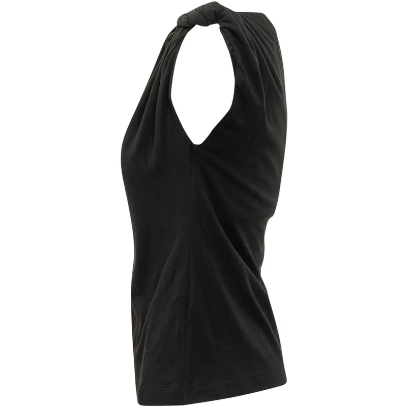 Pinko Top Top Monospalla con Drappeggio schwarz(Image 3)