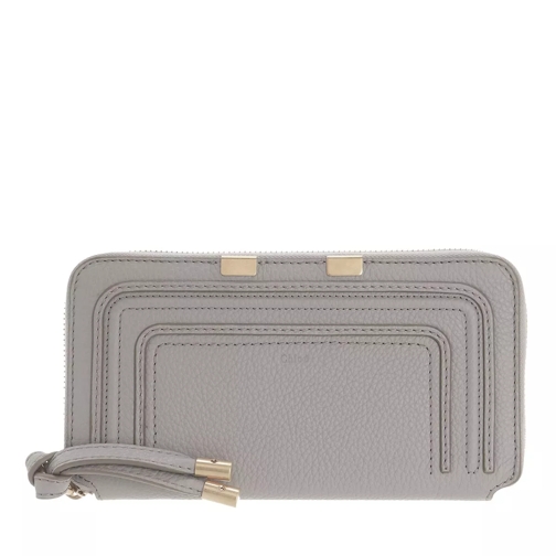 Chloé Marcie Zip Around Wallet Cashmere Grey Portemonnaie mit Zip-Around-Reißverschluss