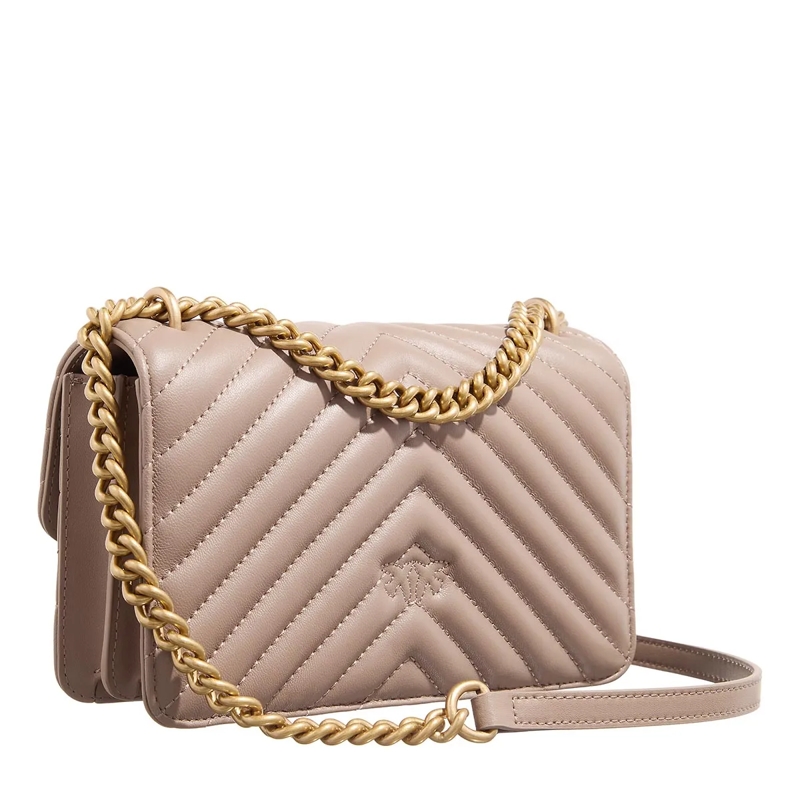 Pinko Minitasche Love One Mini Dc Biscotto Zenzero-Antique Gold(Image 8)