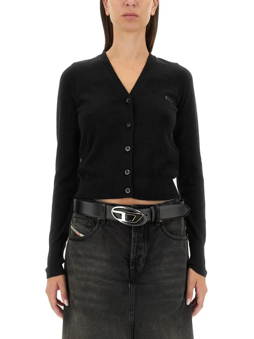 Thumbnail - Diesel - Black Wool-Cashmere Blend M-Arte Knitwear - Größe S - schwarz
