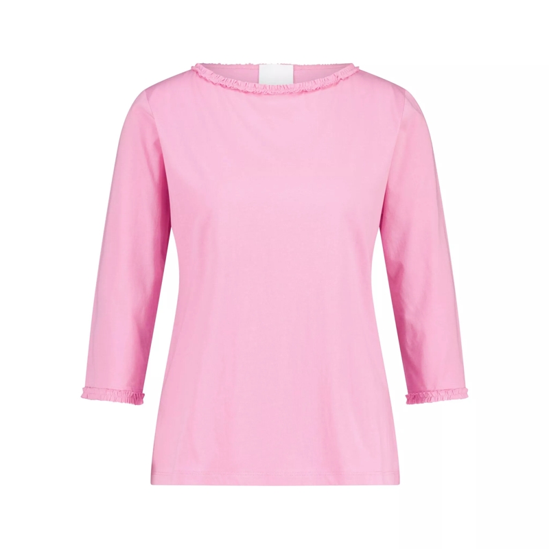 Allude  Shirt mit 3/4-Ärmeln 47702381101402 Pink