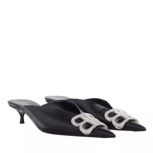 Balenciaga Mules Leather Black Slip-ins