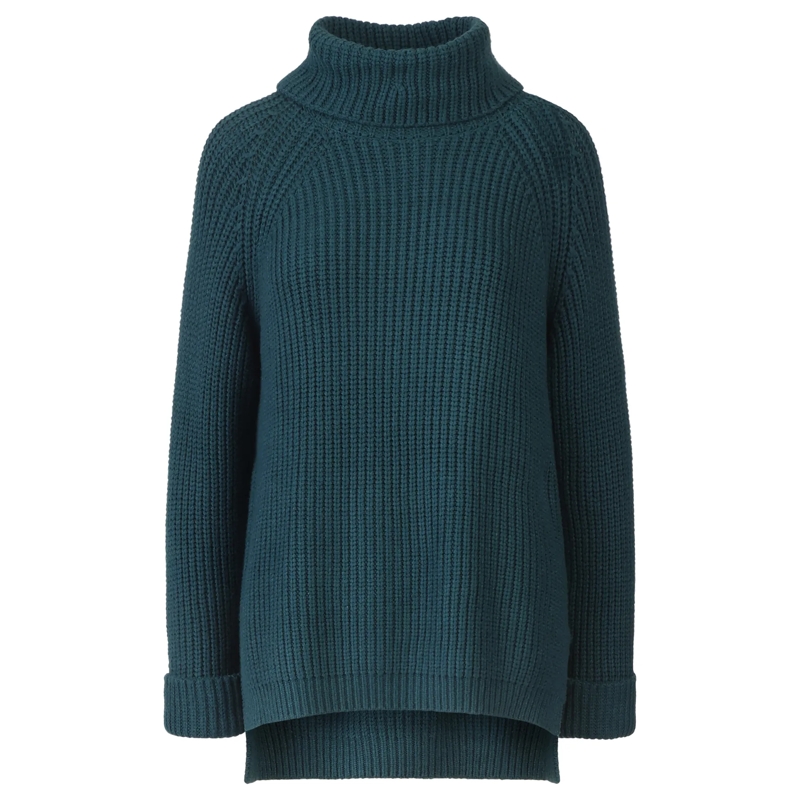 Apart Rollkragenpullover Oversized Pullover grün