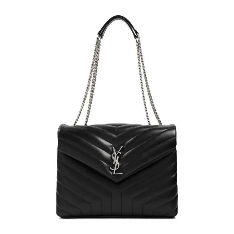 Saint Laurent Shopper - Leather Loulou Medium Bag - Gr. unisize - in Schwarz - für Damen