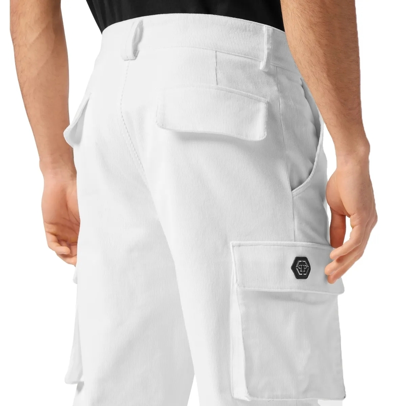 Philipp Plein Cargohose Hose Cargo-Passform weiss(Image 5)