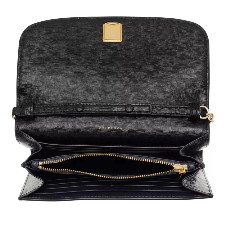 Tory burch robinson chain wallet black shop