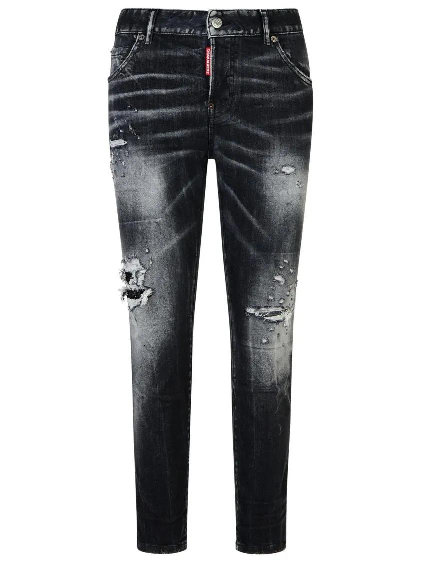 Dsquared2 - Cool Girl%27 Black Cotton Blend Jeans - Größe 42 - schwarz