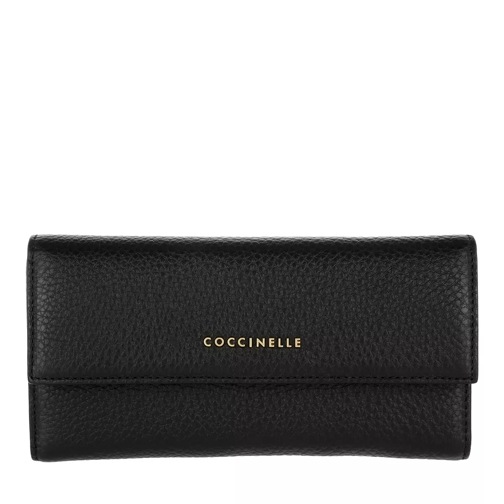 Coccinelle Metallic Soft Wallet Noir Flap Wallet