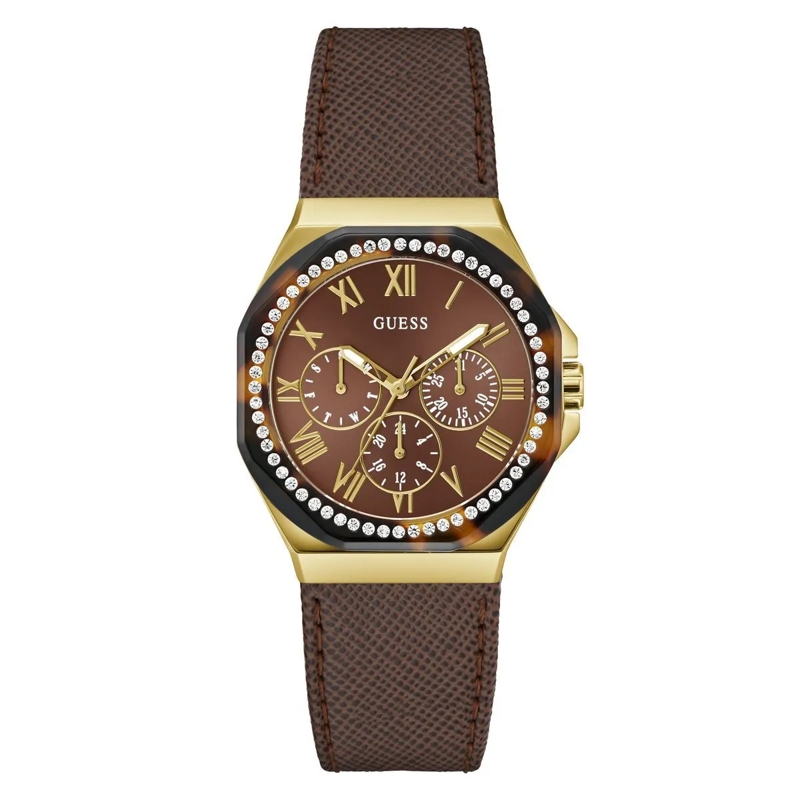 Guess Automatikuhr Quarz Analog Uhr Analog Uhr Glaze schwarz