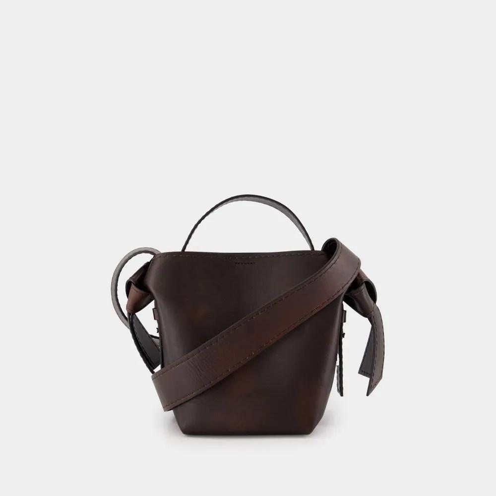 Acne Studios Hobo bags Musubi Mini Aged R Crossbody Leather Brown in bruin