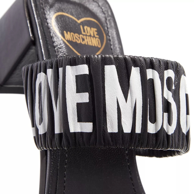 Love Moschino Slides Logo Band Nero(Image 3)