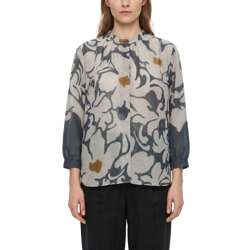 Luisa Cerano Bluse Hemdbluse mit Print beige(Image 2)