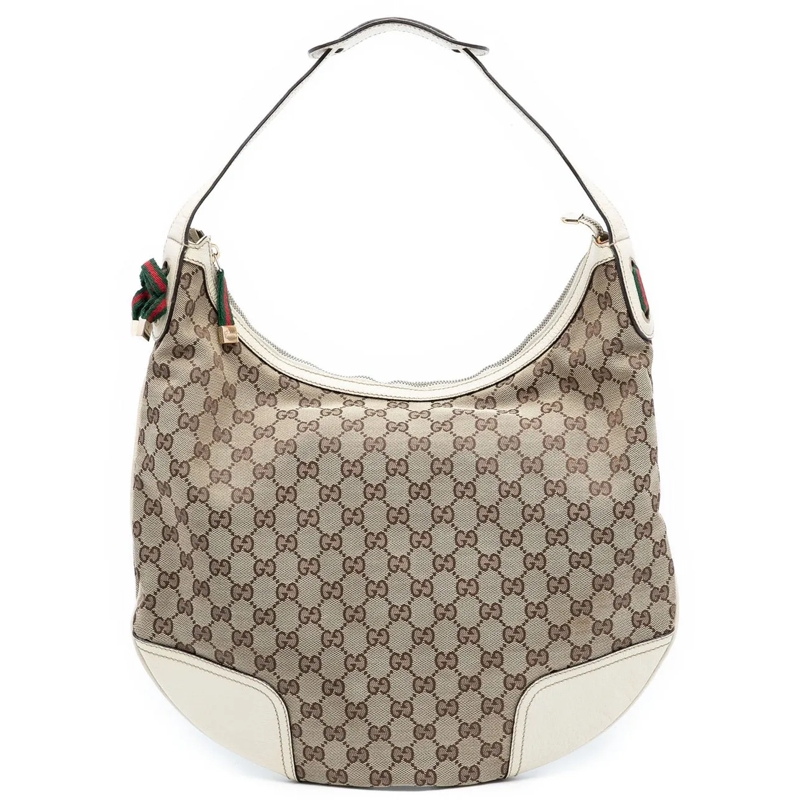 Gucci Schultertasche Large GG Canvas Princy Hobo braun