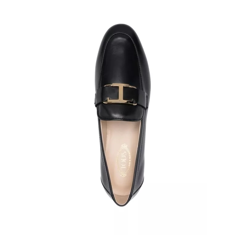 Tod's Ballerinas T-Logo Leather Loafers Black(Image 7)