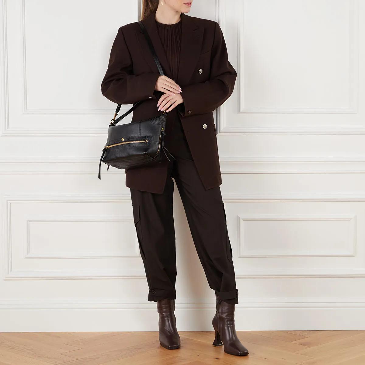 Jérôme Dreyfuss Zwarte Baguette Hobo Crossbody Tas Black Dames