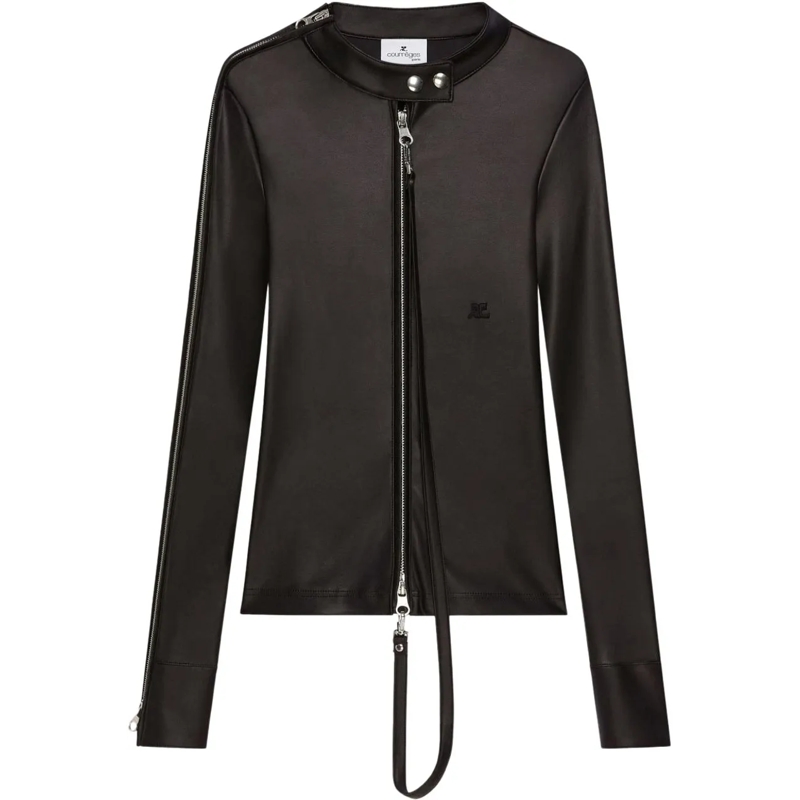 Courrèges T-Shirt Top Black schwarz