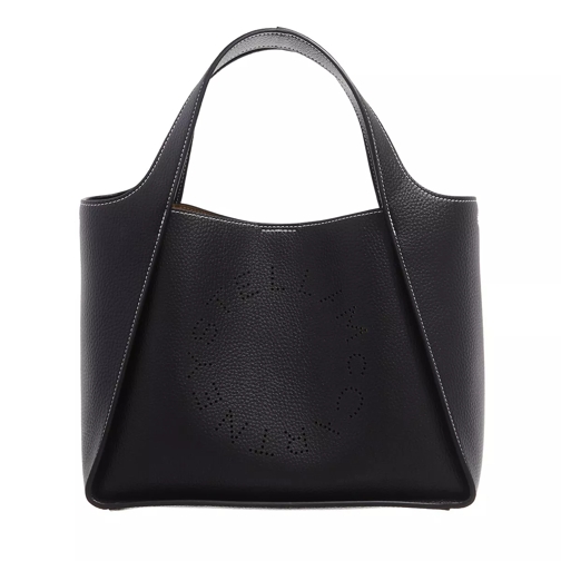 Stella McCartney Logo Embossed Tote Bag  Black Rymlig shoppingväska