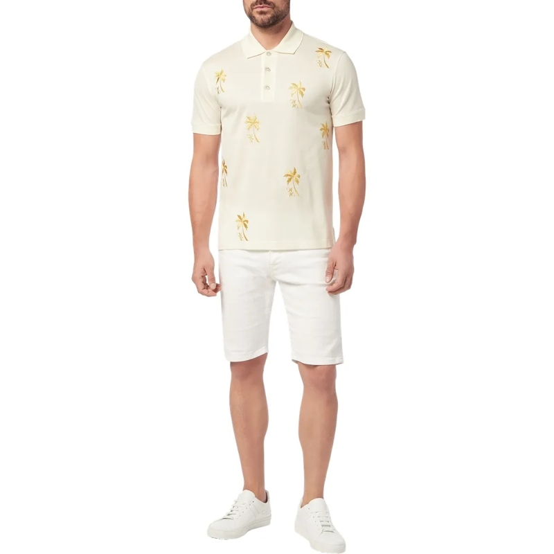 BILLIONAIRE Top Poloshirt Palms weiss(Image 3)