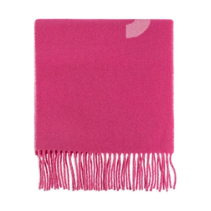 Jacquemus Écharpe légère Rectangular Wool Scarf Pink