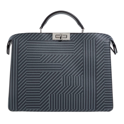 Fendi Medium Cuoio Romano Leather Bag Black Business Bag