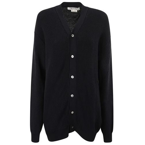 Comme des Garcons Strickjacke Long Button Front Cardigan Black