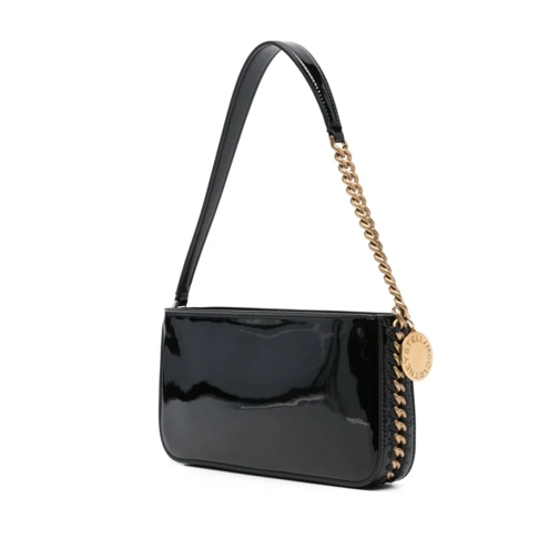 Stella McCartney Sac à bandoulière Black Glossy Finish Handbag With Chain Strap Black (Image 5)