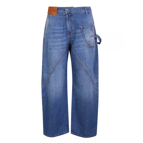 J.W.Anderson Oversized Twisted Wide-Leg Jeans Blue Jeans