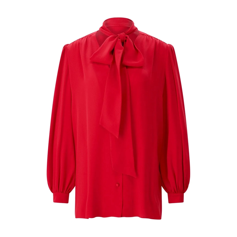 Valentino Garavani Bluse Bluse aus Seide rot