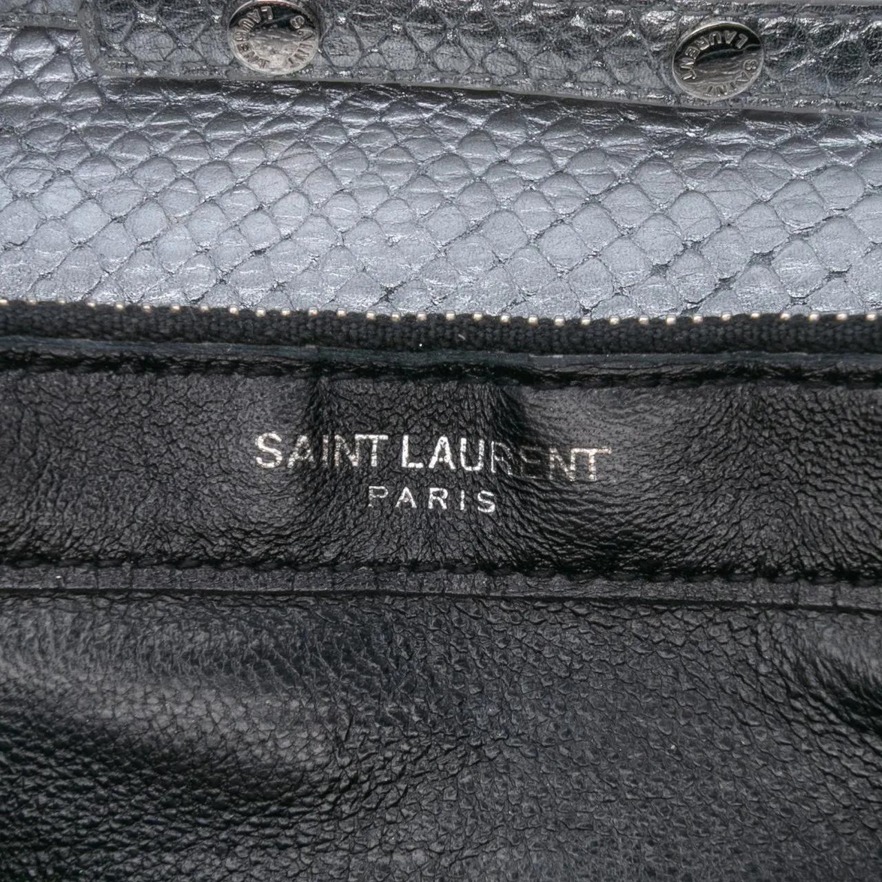 Thumbnail - Saint Laurent Hobo Bags - Metallic Python Embossed Leather Monogram Kate Wal - Gr. unisize - in Silber - für Damen