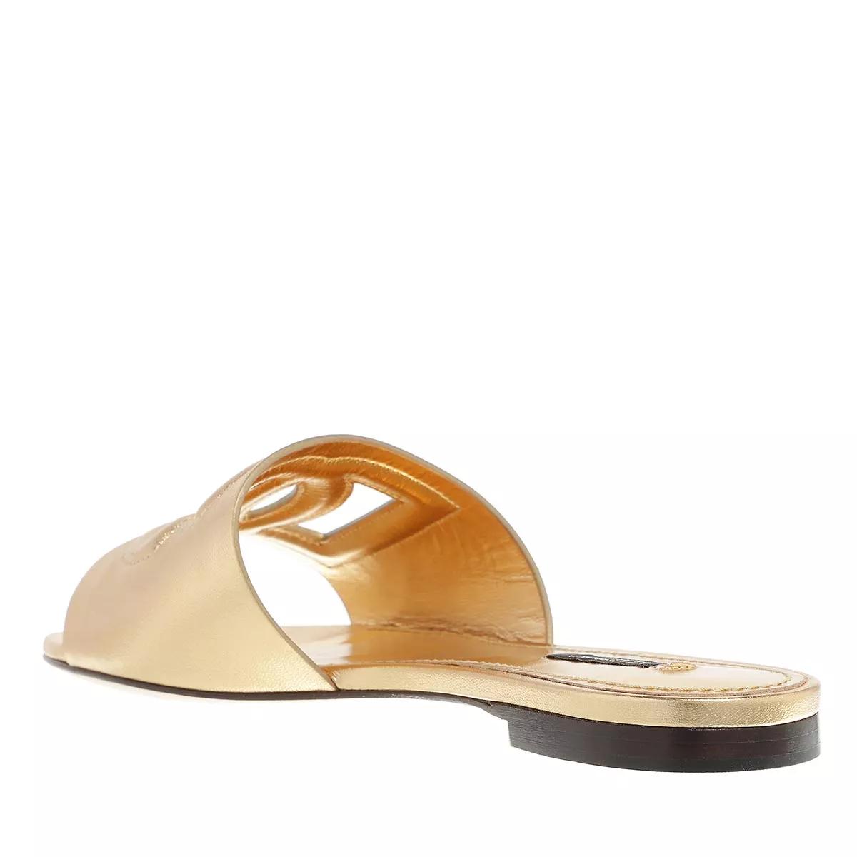 Metallic on sale gold slides