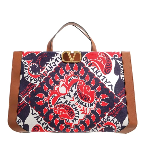 Valentino Garavani VLogo Tote Bag Multicolor Rymlig shoppingväska