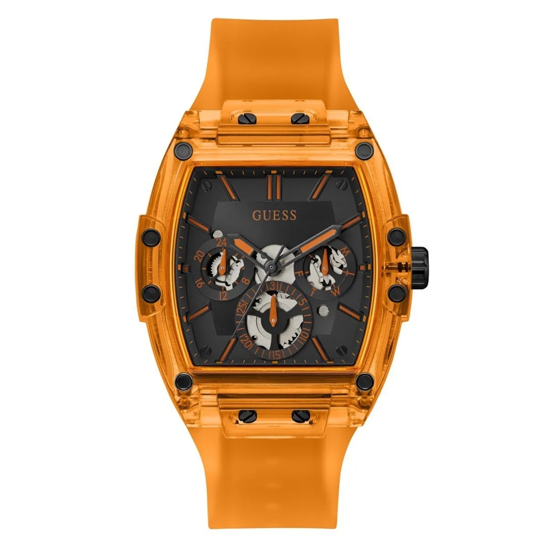 Guess Quarzuhr Quarz-Analoguhr Phoenix orange
