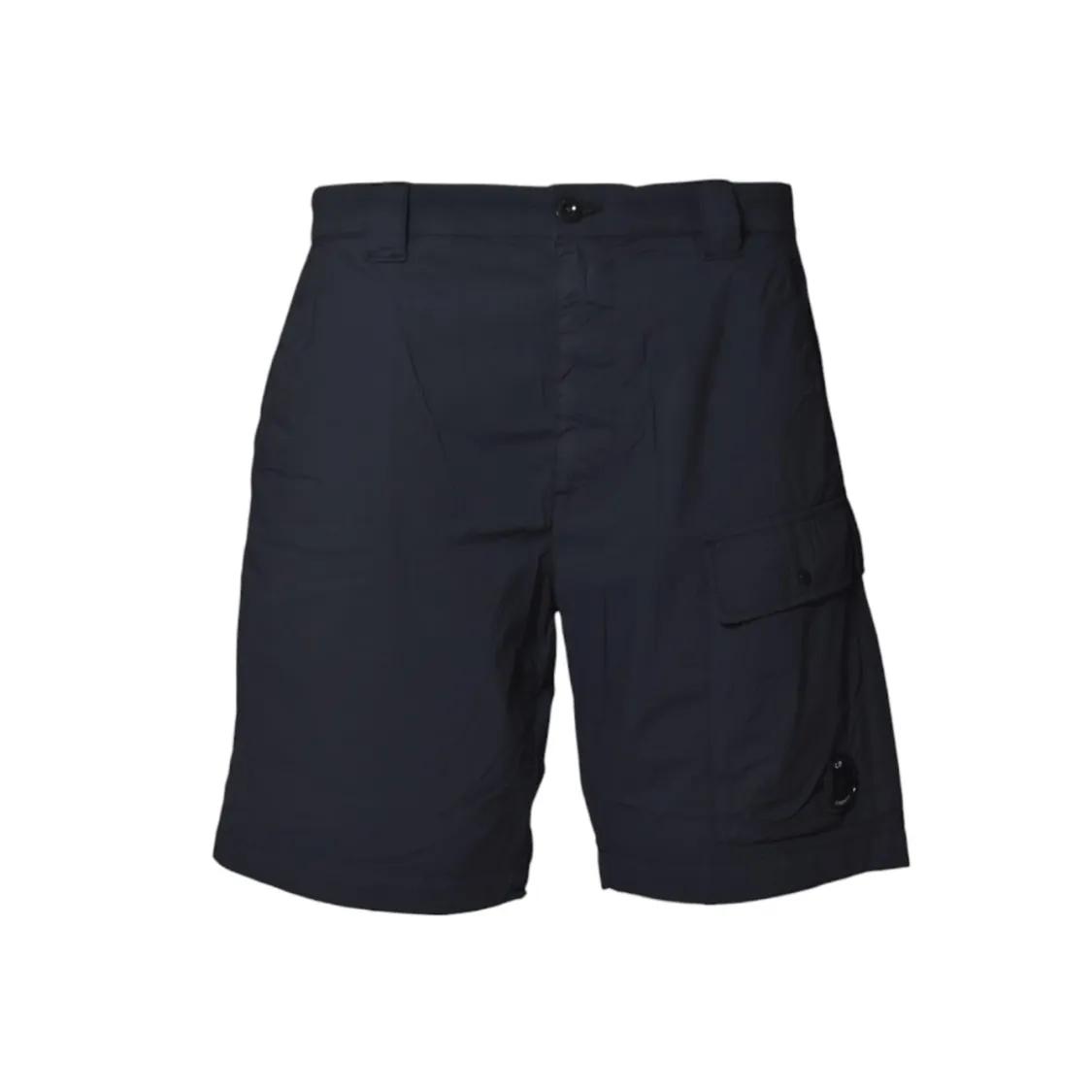 Thumbnail - CP Company - Midnight Blue Cotton Cargo Bermuda Shorts - Größe 50 - blau