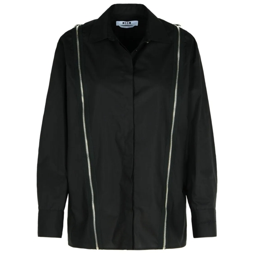 MSGM Black Cotton Shirt Black Chemises