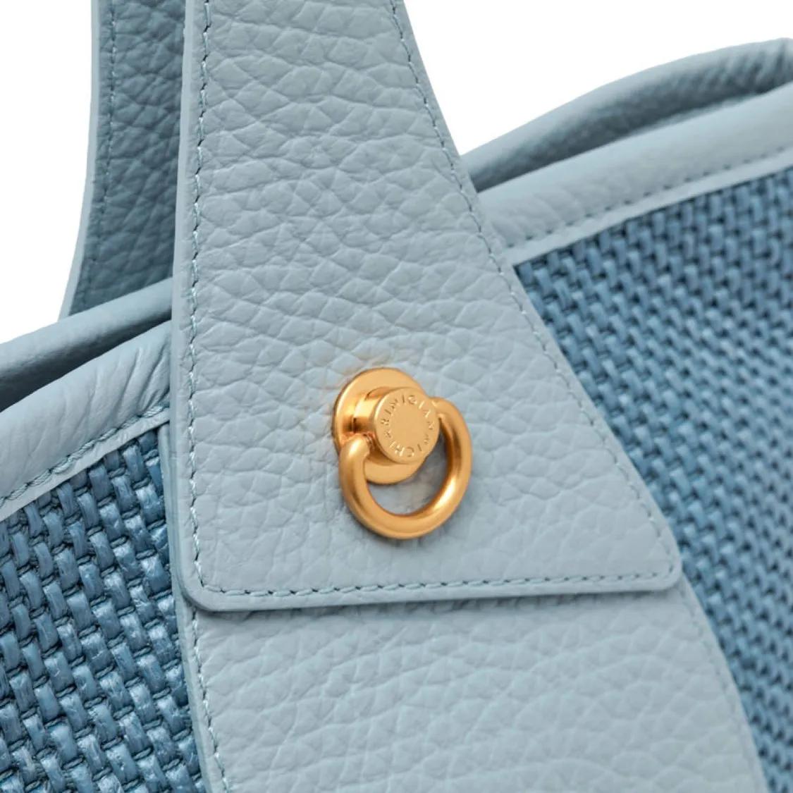 Thumbnail - Gianni Chiarini Beuteltaschen - Ester Bucket Bag In Light Blue Raffia - Gr. unisize - in Blau - für Damen