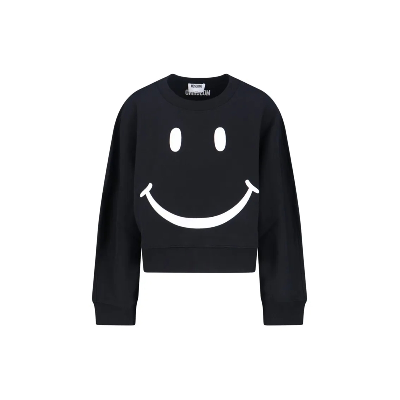 Moschino Pullover “Smiley” Sweater – Black Black