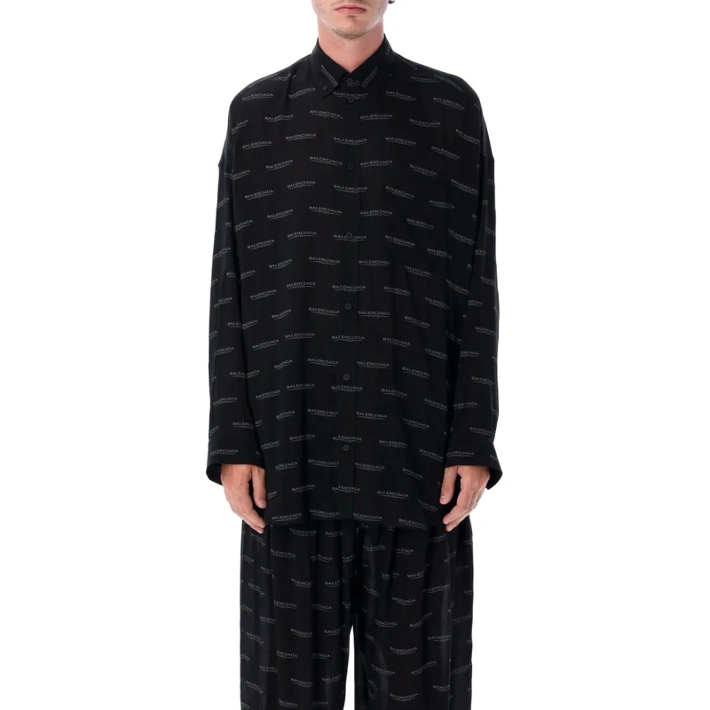 Balenciaga Overhemd Cocoon Shirt Black